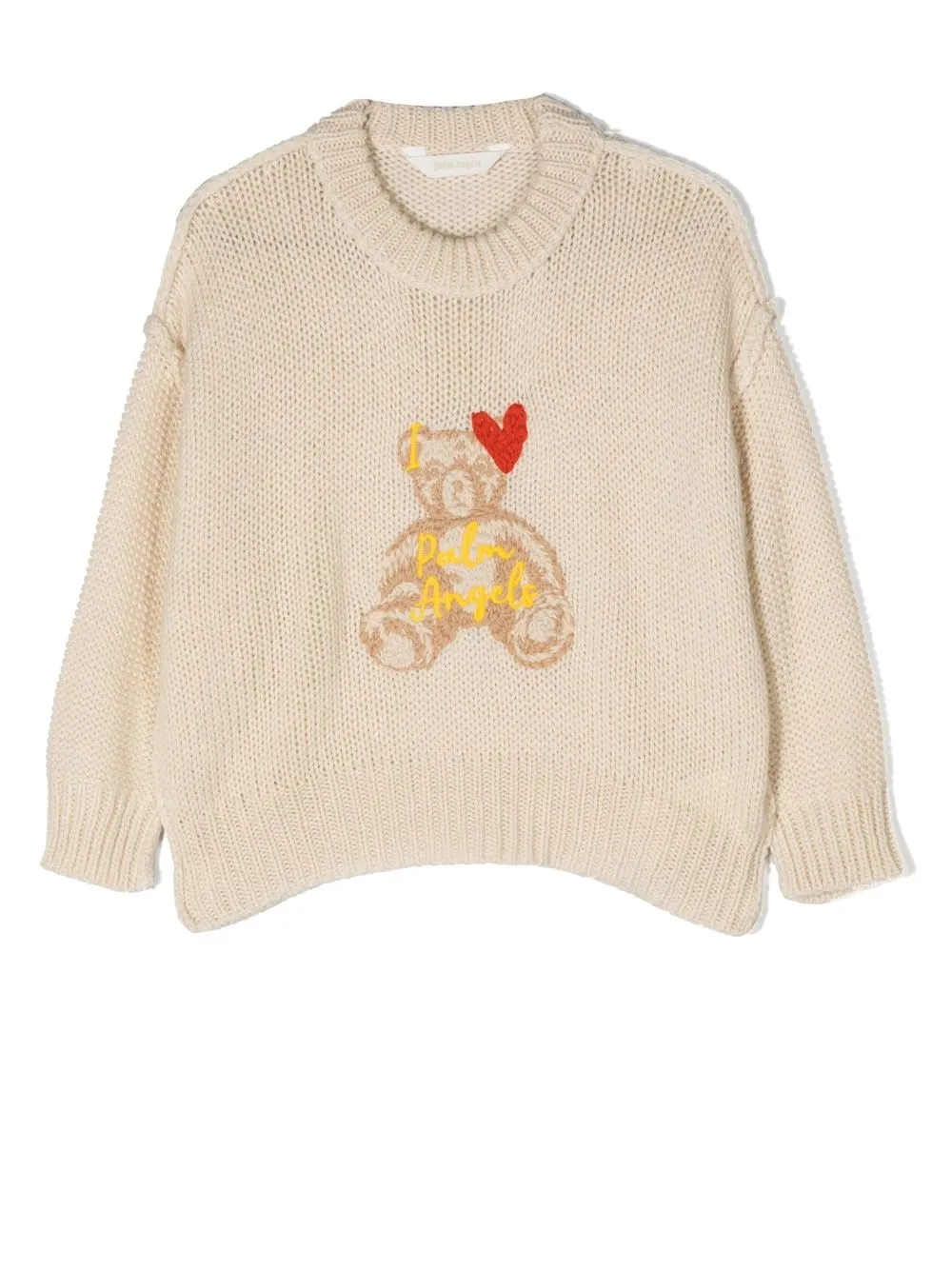 

Palm Angels Kids suéter bordado con cuello redondo - Neutro