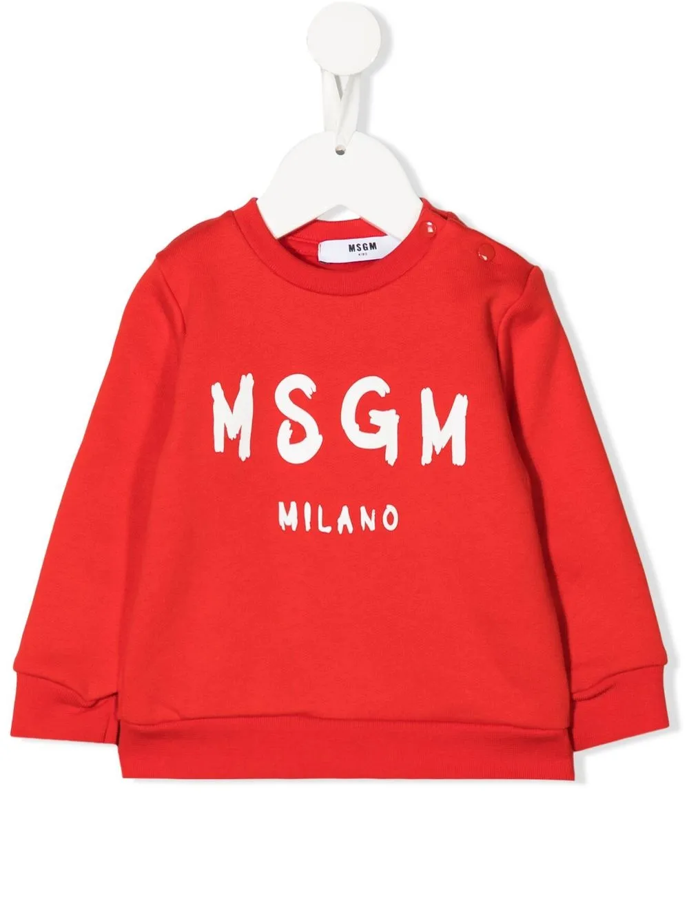 

MSGM Kids suéter con logo estampado - Rojo