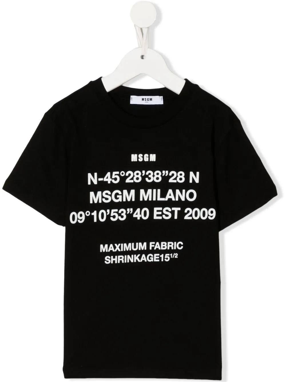 

MSGM Kids playera con logo estampado - Negro