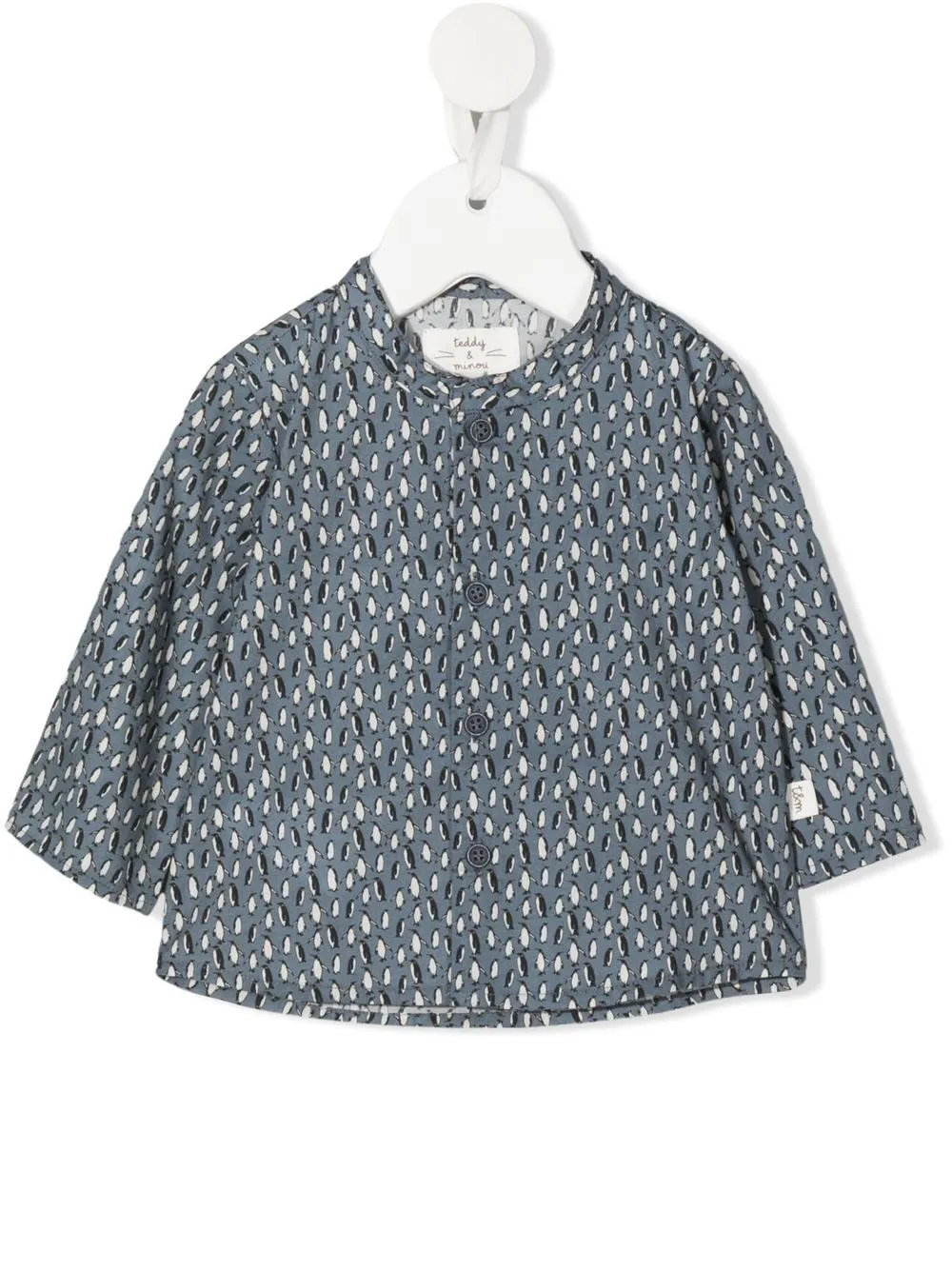 

TEDDY & MINOU camisa con pingüino estampado - Azul