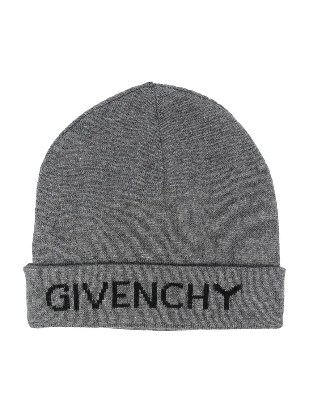 

Givenchy Kids gorro tejido con logo de intarsia - Gris