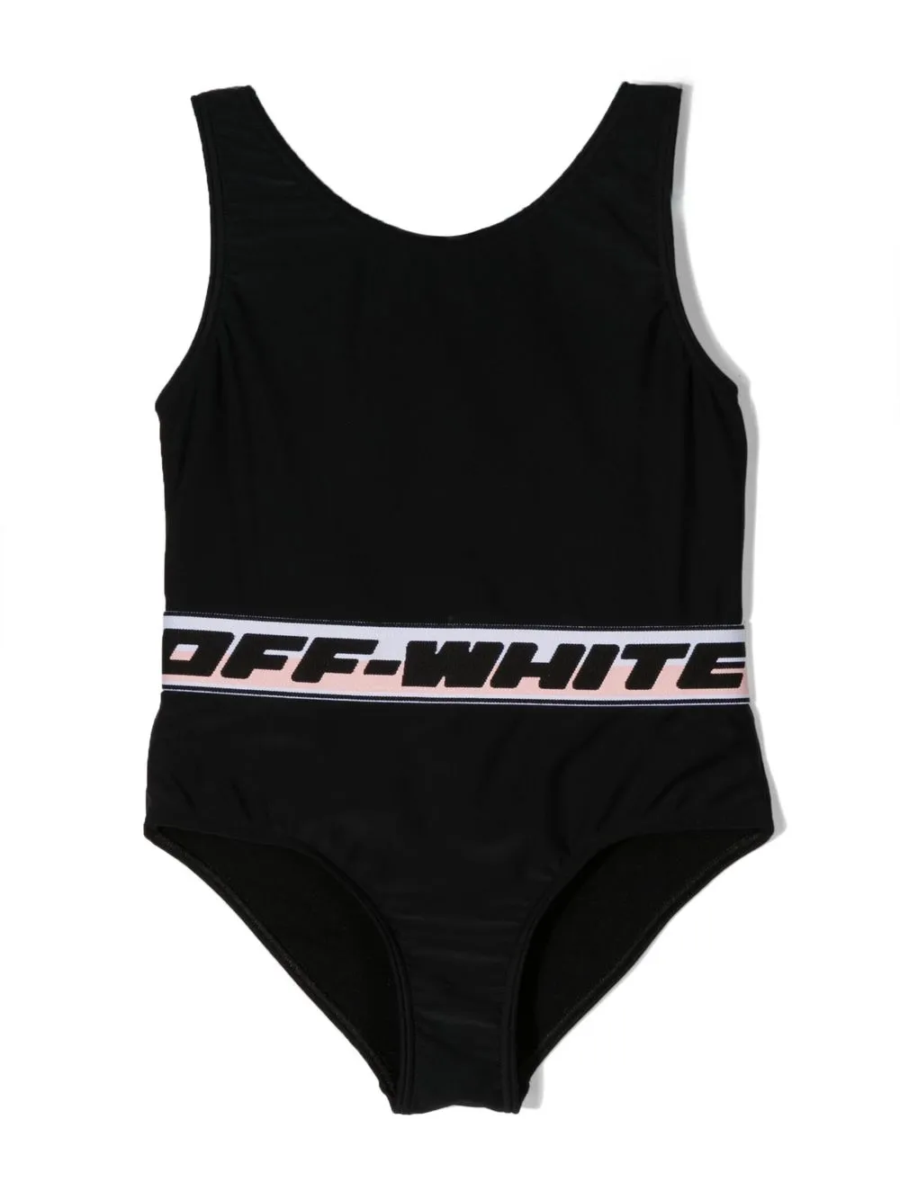 

Off-White Kids traje de baño con cuello en U - Negro