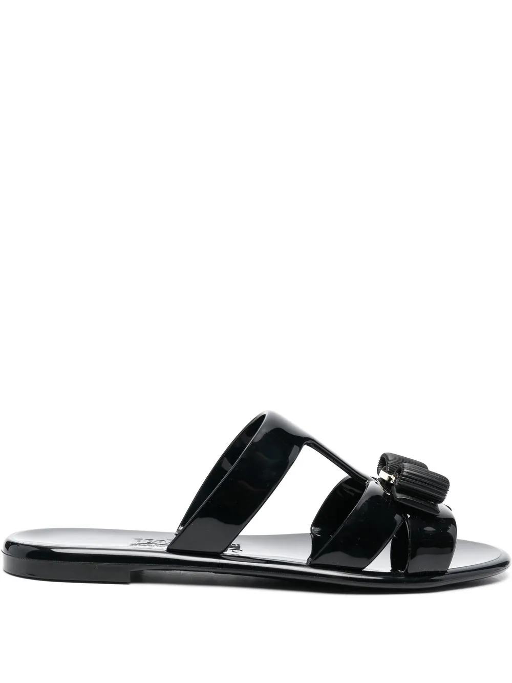 

Salvatore Ferragamo flip flops con detalle de moño - Negro