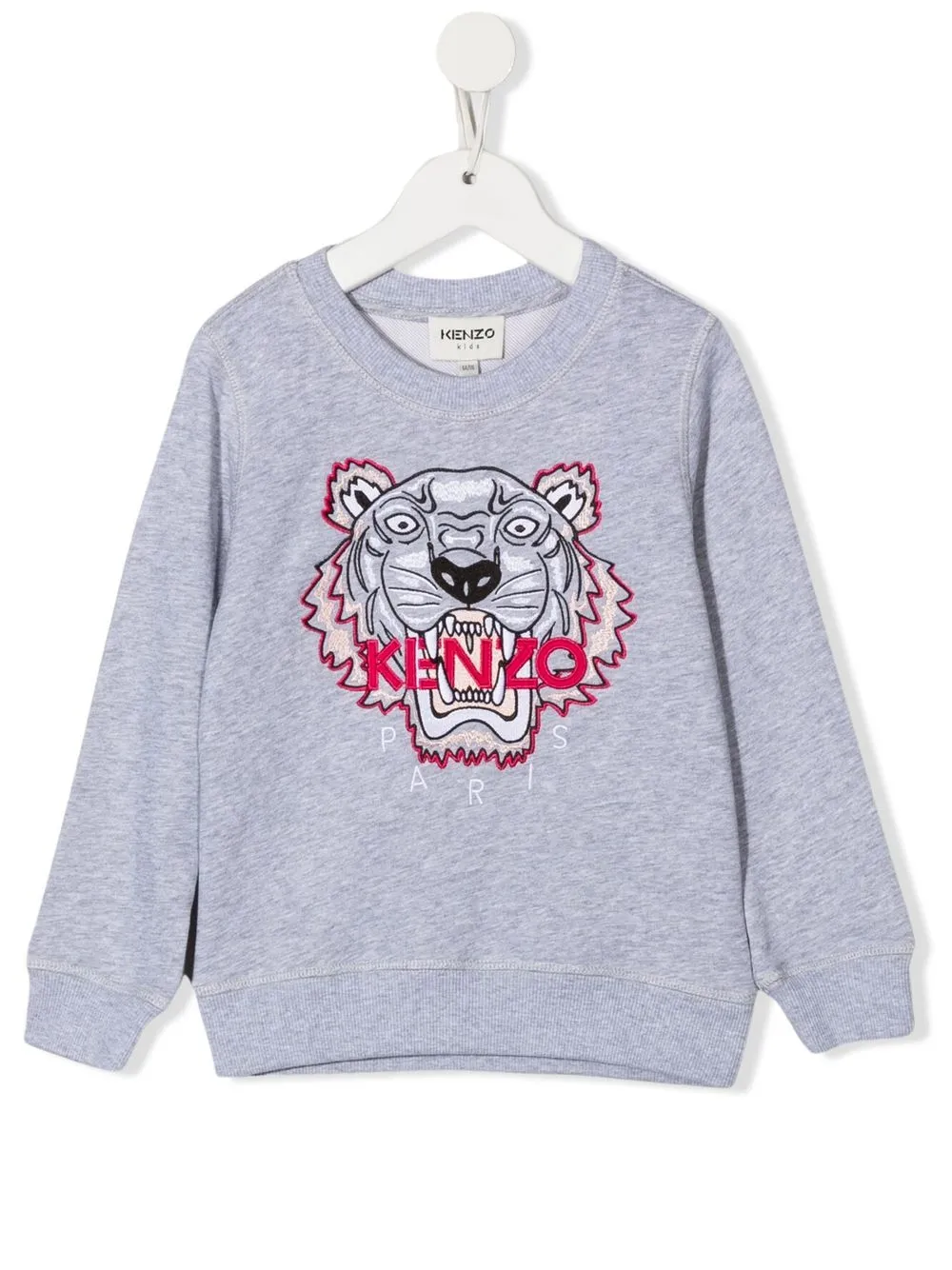 

Kenzo Kids suéter con logo bordado - Gris