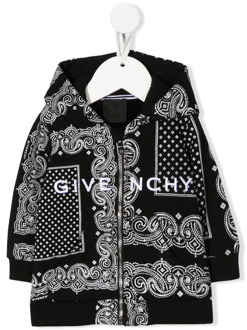 

Givenchy Kids hoodie estampado de cachemira - Negro