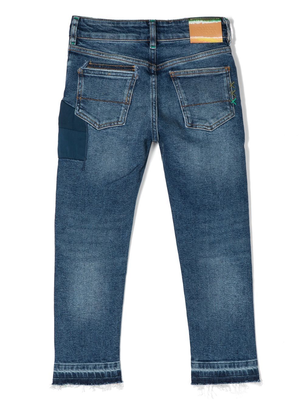 Scotch & Soda Jeans met gerafeld-effect - Blauw