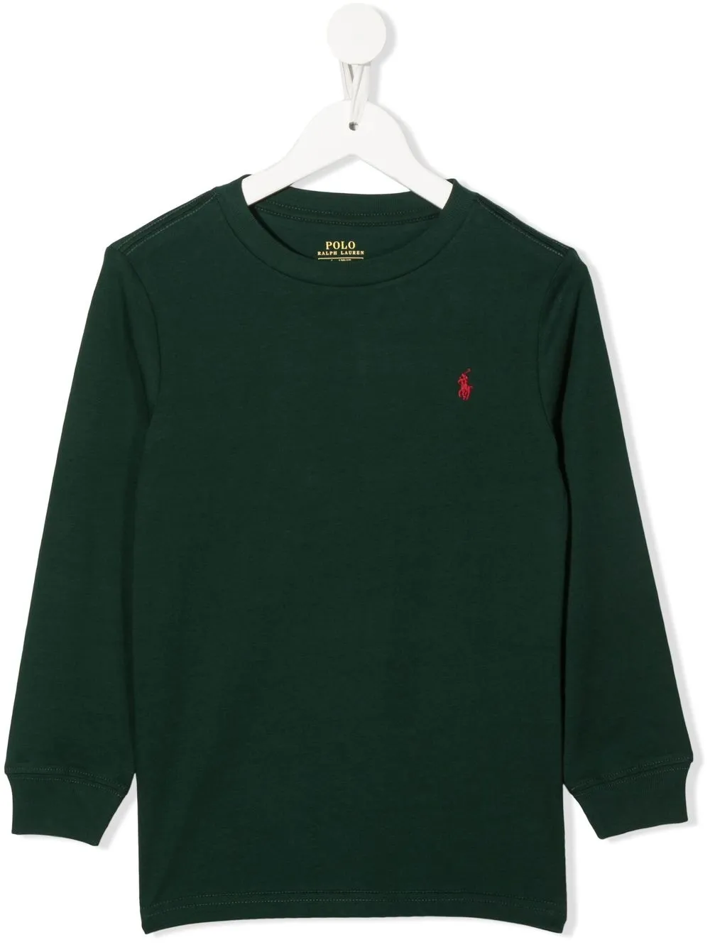 

Ralph Lauren Kids suéter con cuello redondo y logo bordado - Verde