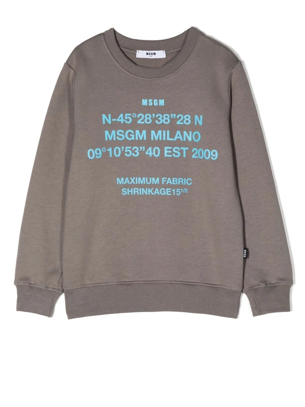 

MSGM Kids suéter con logo estampado - Gris