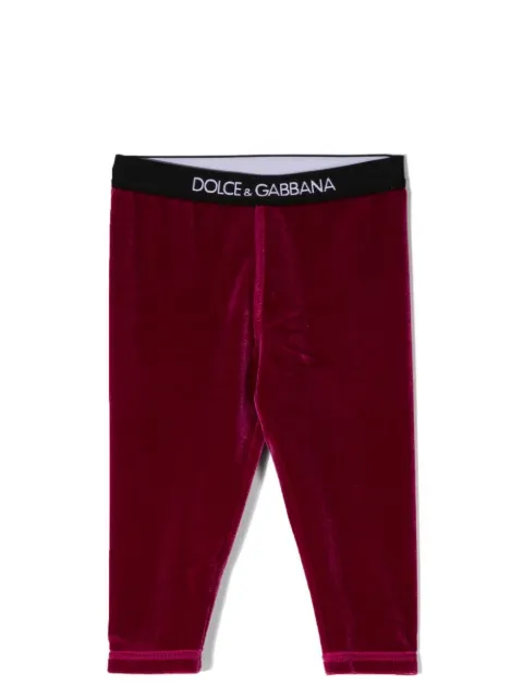 Dolce & Gabbana Kids Leggings con banda logo