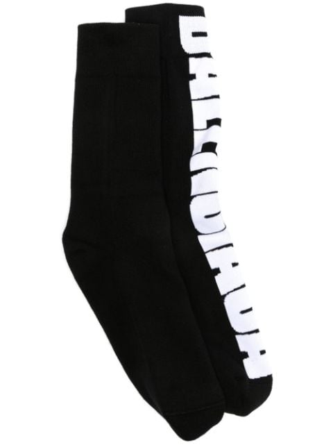 Balenciaga calcetines con logo en jacquard
