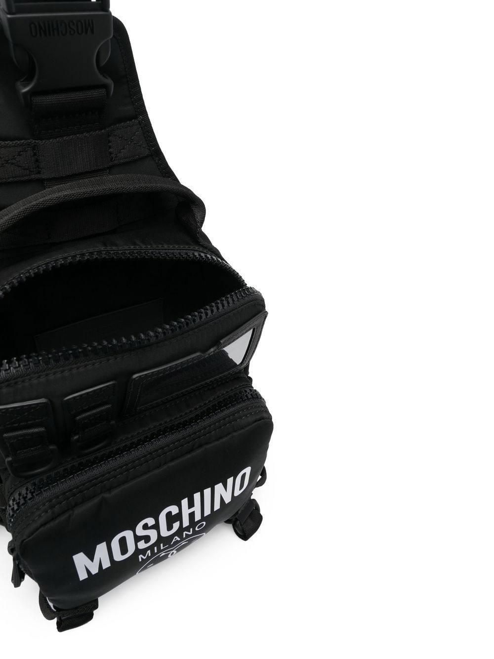 Moschino multi pocket Crossbody Backpack Farfetch