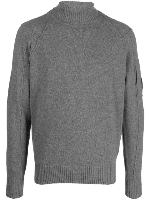 C.P. Company logo-plaque roll-neck jumper 