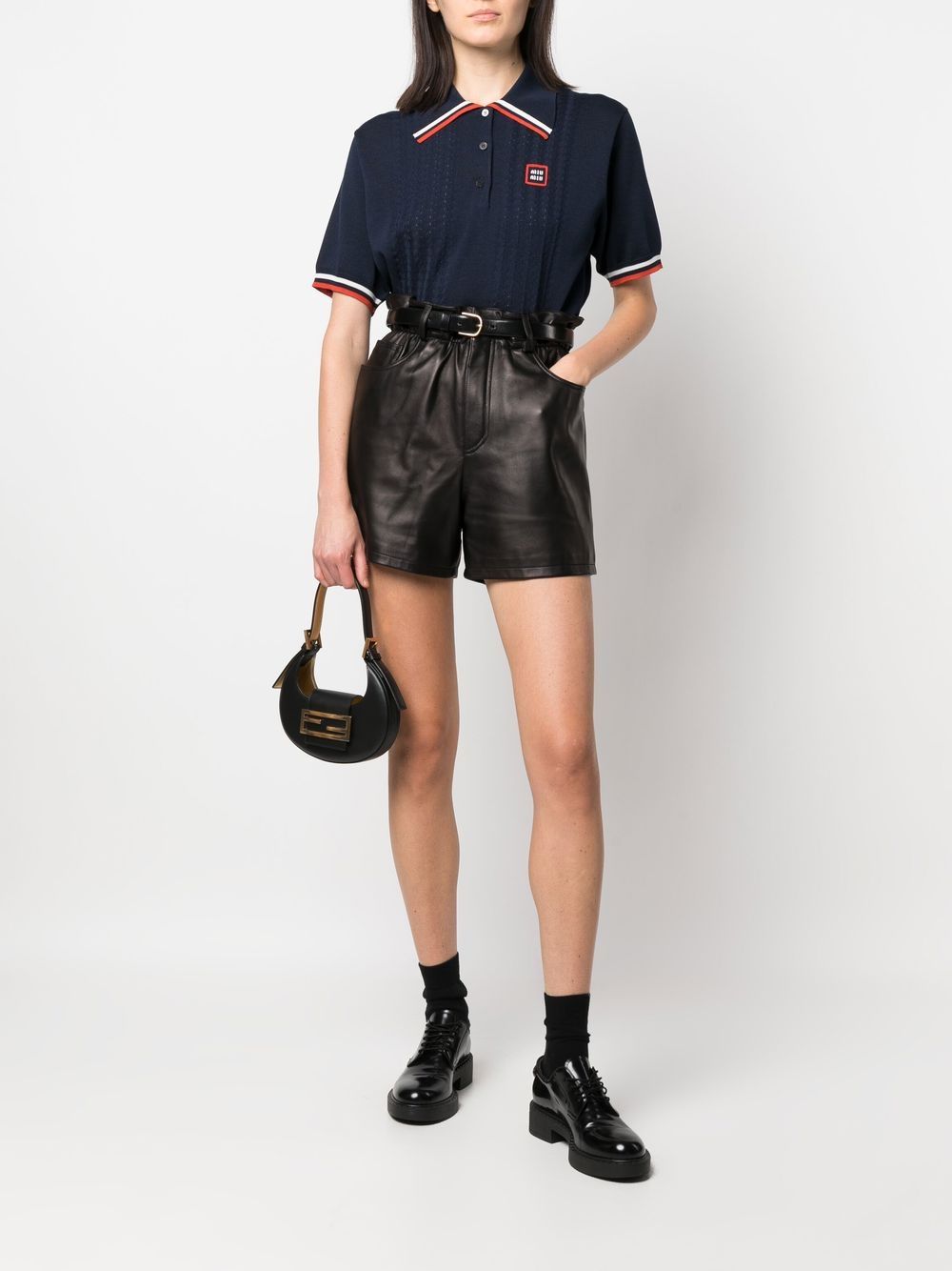 Miu Miu High waist shorts - Zwart