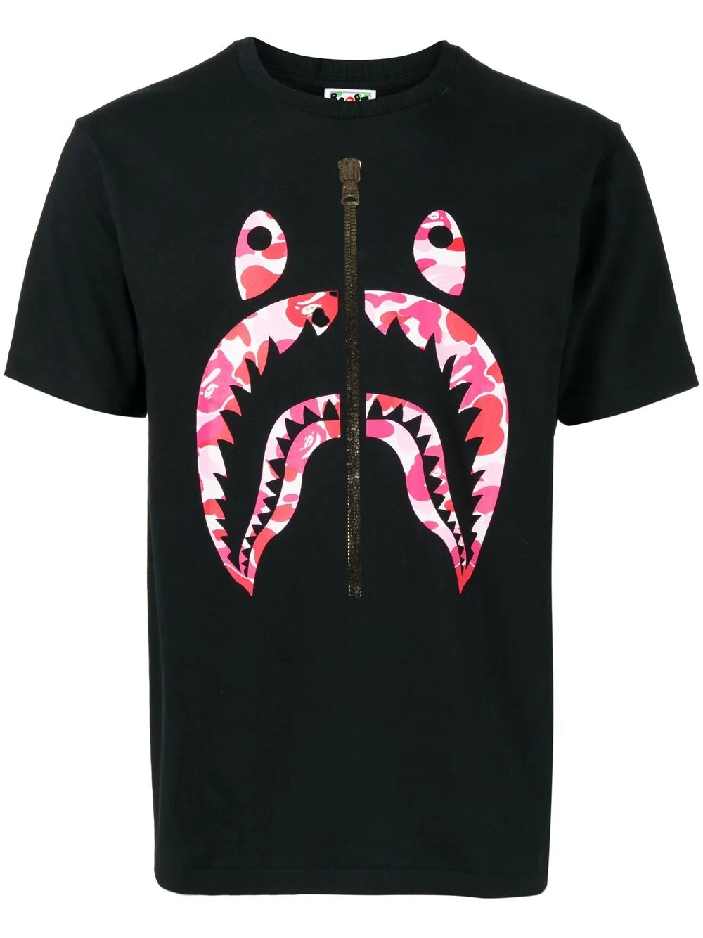 

A BATHING APE® playera con tiburón estampado - Negro