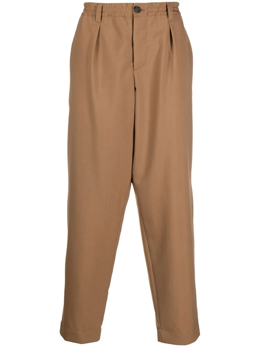 

Marni elasticated-waist cropped trousers - Neutrals