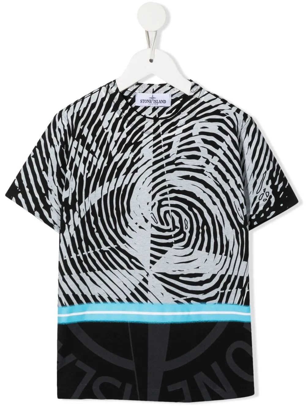 

Stone Island Junior playera con logo Compass - Negro