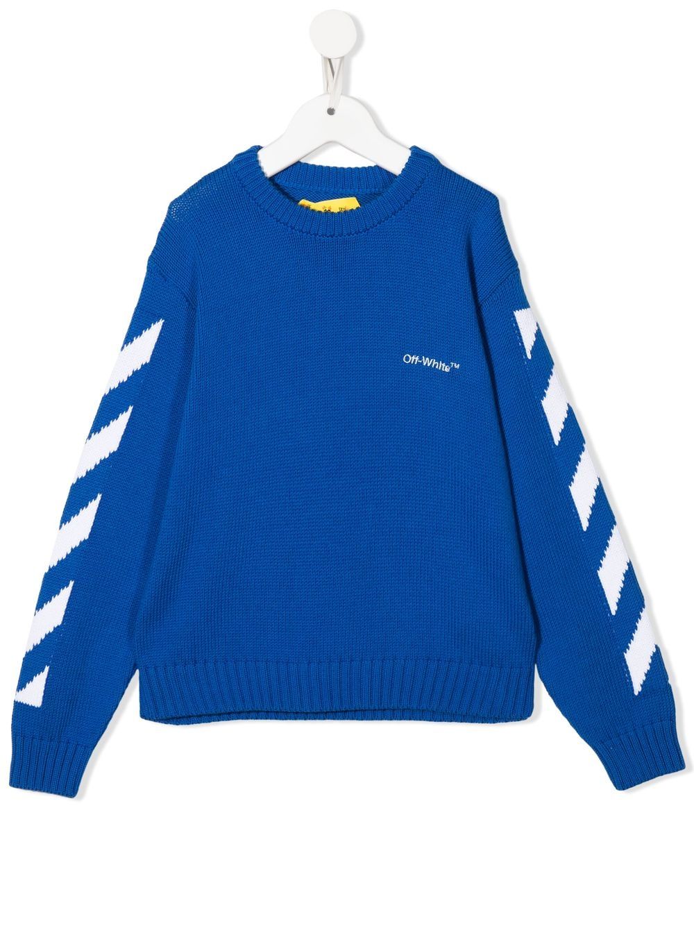 

Off-White Kids suéter de tejido chevron - Azul