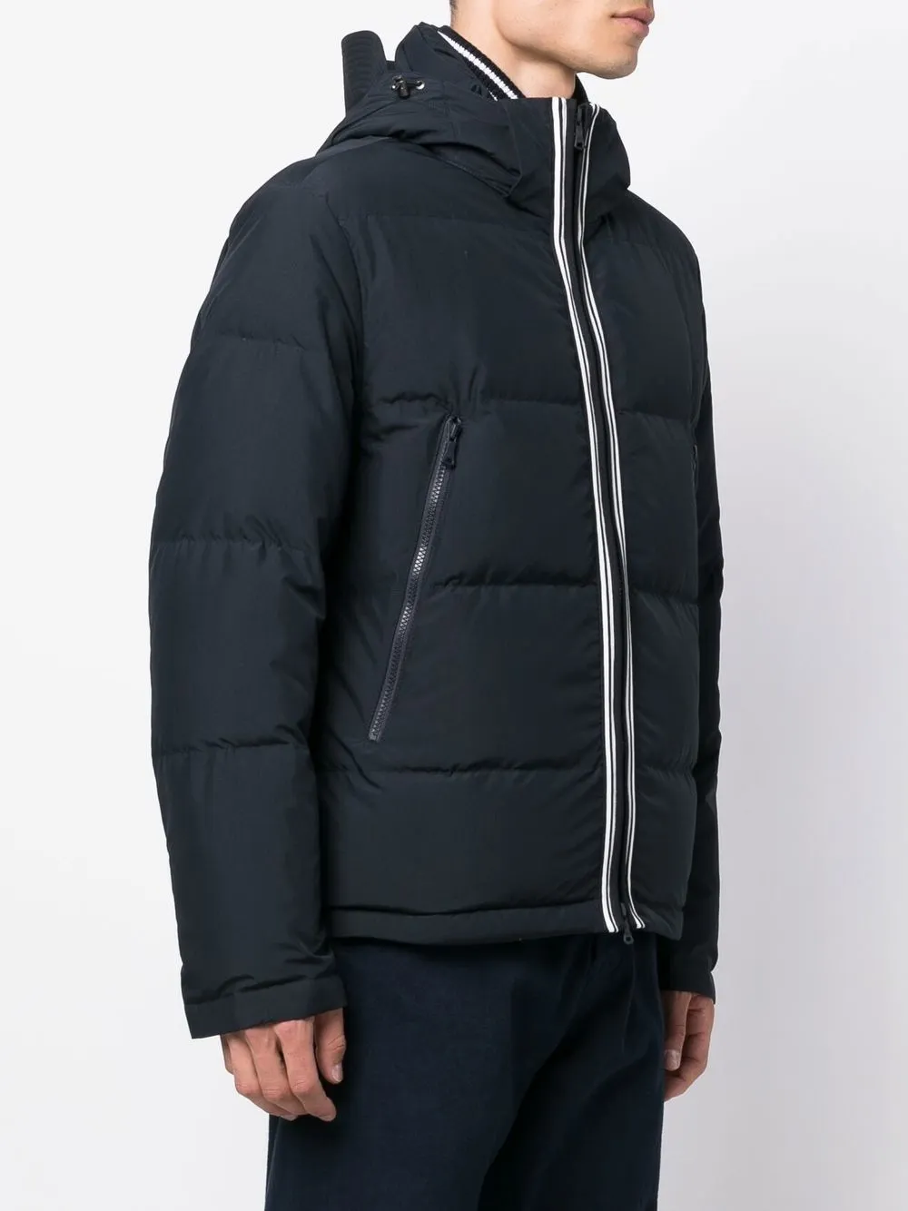 Shop Paul & Shark Hooded Padded Jacket In Blue