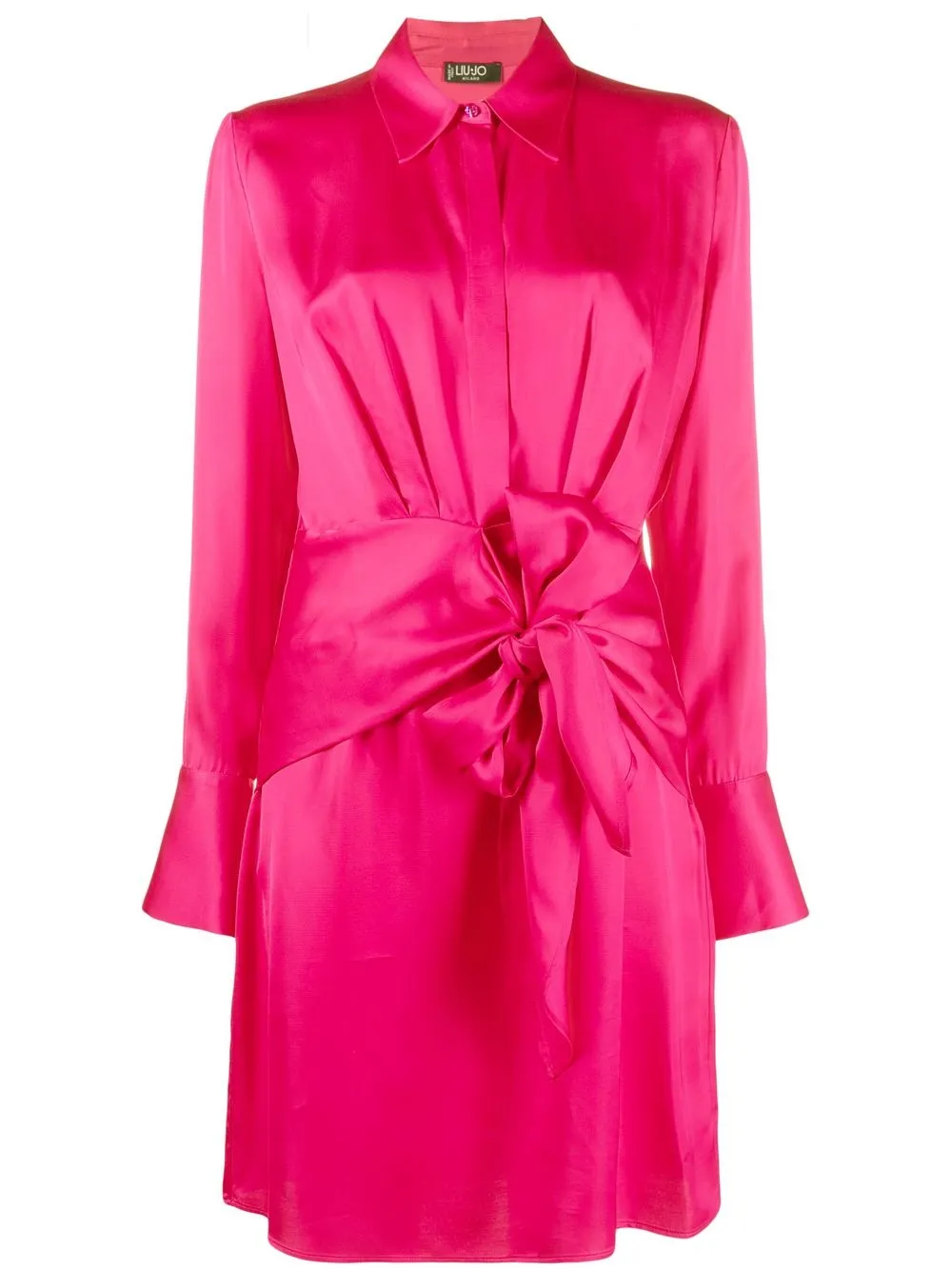 

LIU JO tie-waist shirt mini dress - Pink