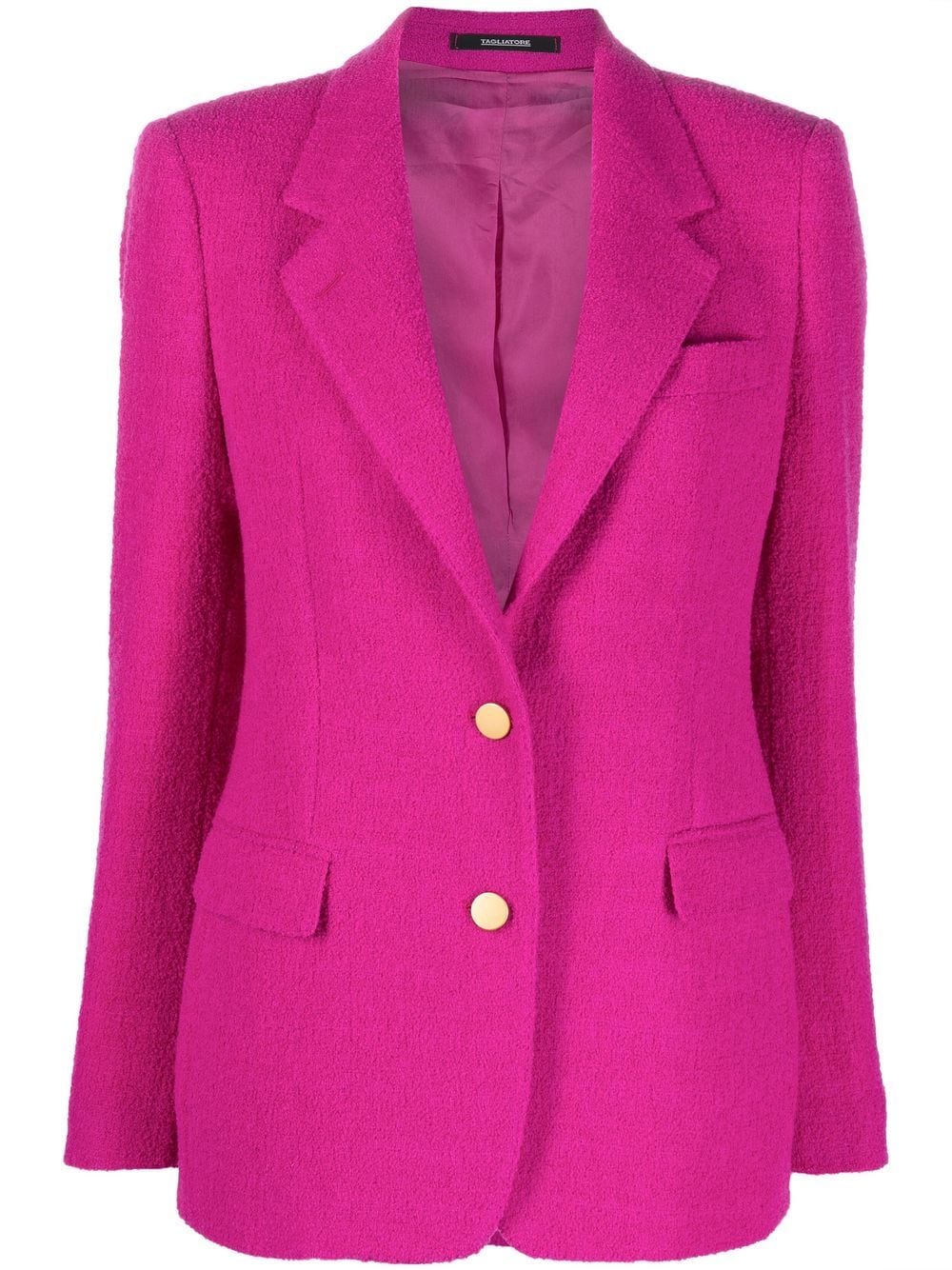 Tagliatore Parigi Textured Blazer In Pink