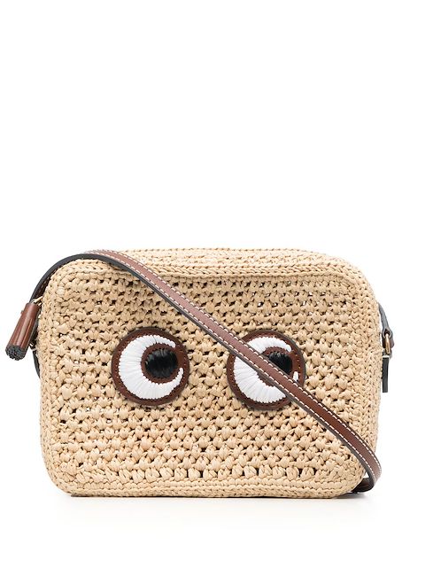 Anya Hindmarch 眼睛缀饰编织斜挎包