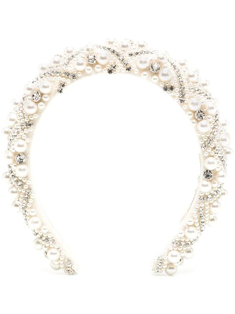 Jennifer Behr Marilyn crystal-stripe headband