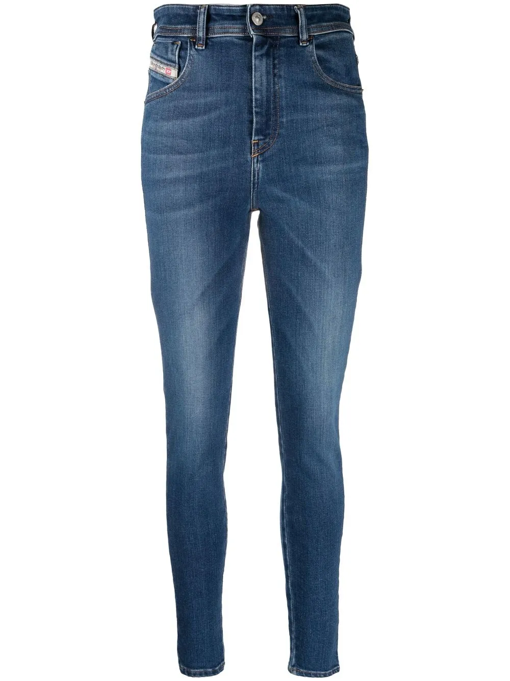 

Diesel skinny jeans con tiro alto - Azul