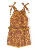 ZIMMERMANN Kids paisley print tie-strap playsuit - Yellow