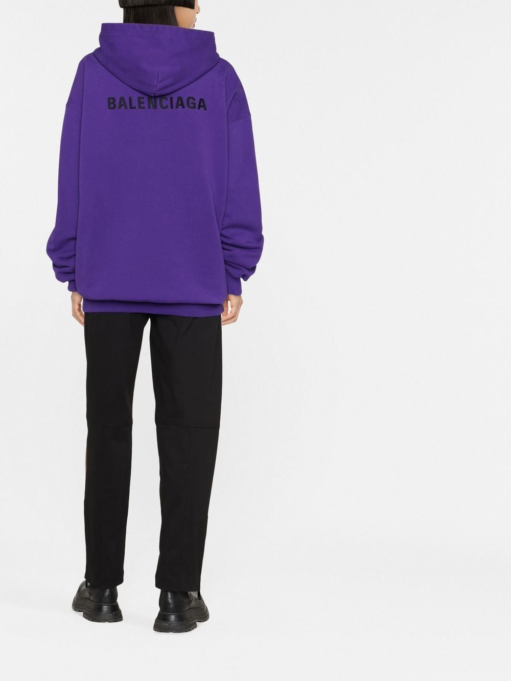 Sサイズ】Balenciaga ロゴエンブロイダリー パーカー-