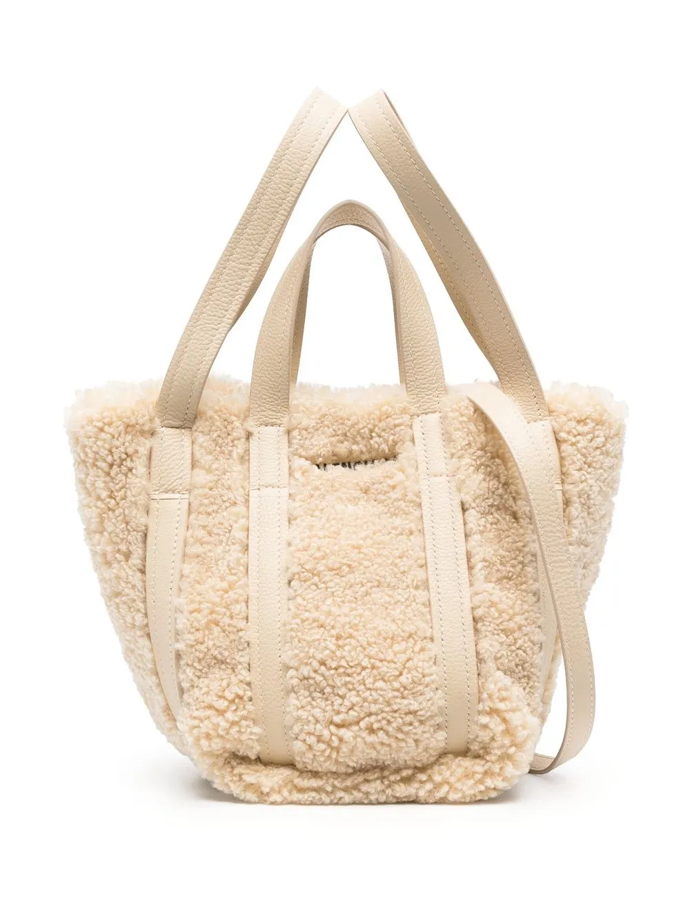 

Balenciaga Everyday faux-shearling tote bag - Neutrals