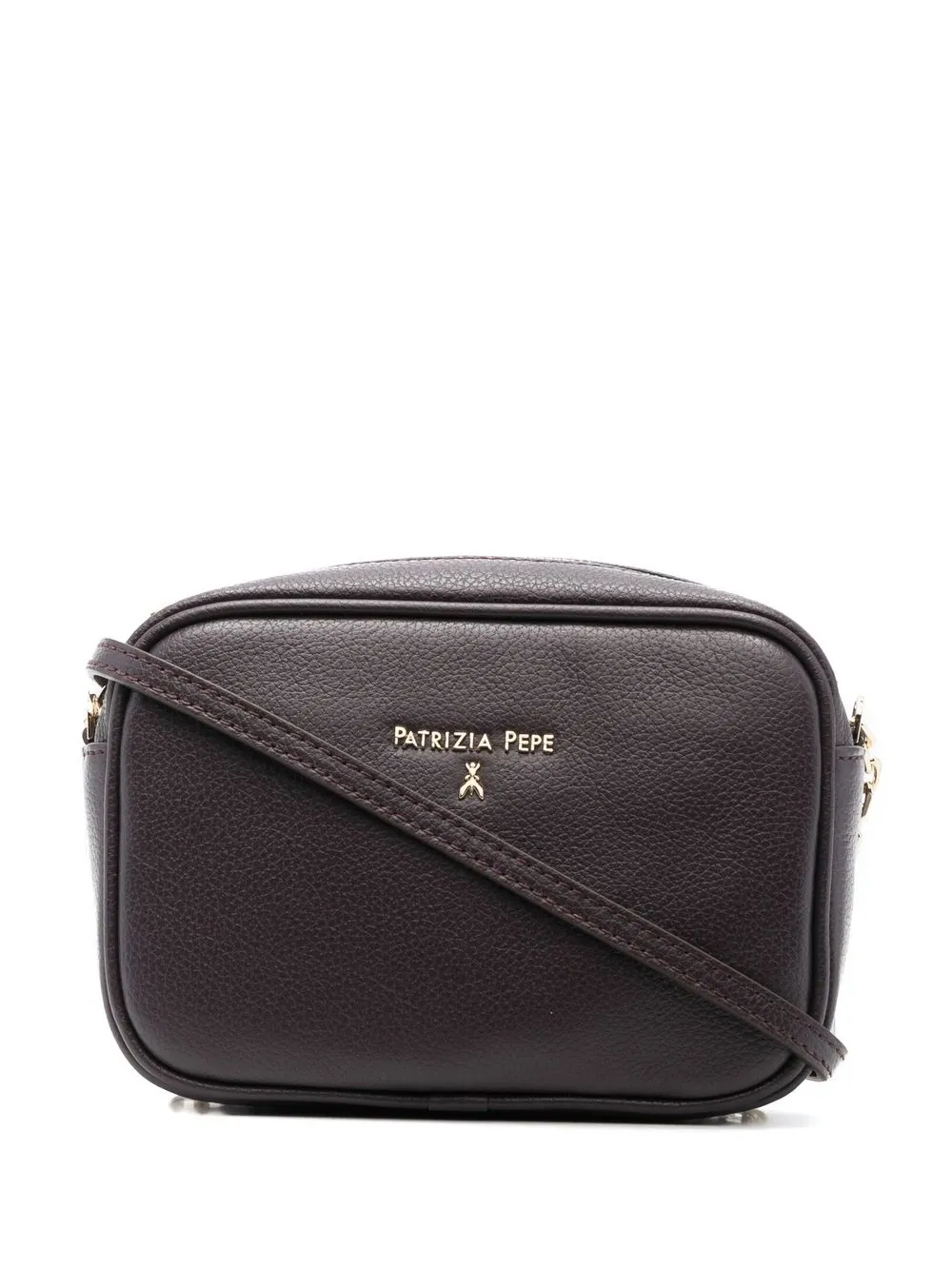 

Patrizia Pepe bolsa crossbody con placa del logo - Morado