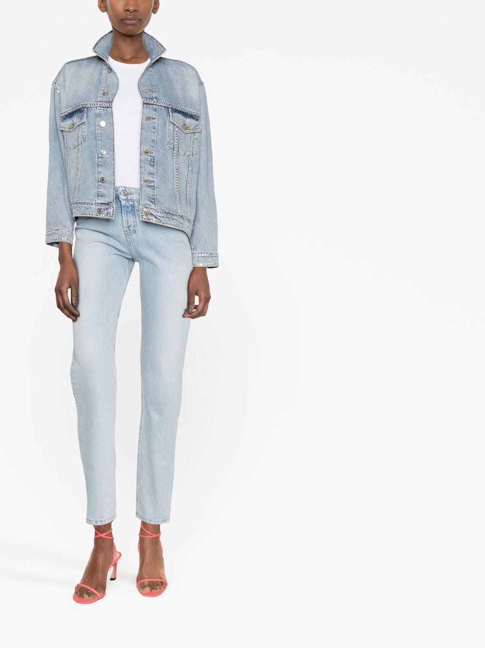 Image 2 of Alexandre Vauthier crystal-embellished denim jacket