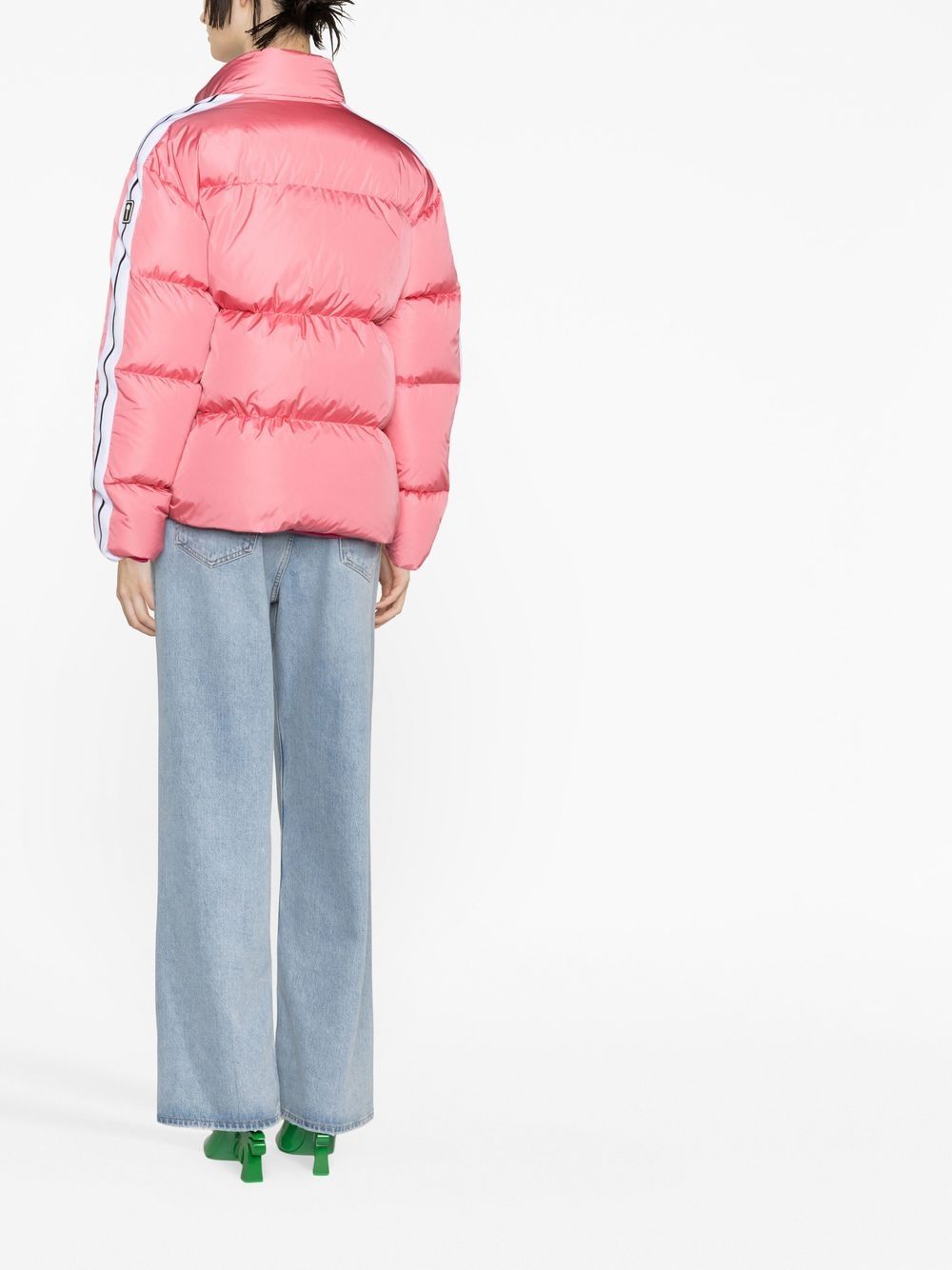 Shop Palm Angels Puffer Down Jacket In Pink
