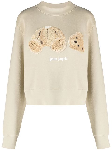 Palm Angels logo-print long-sleeve sweatshirt