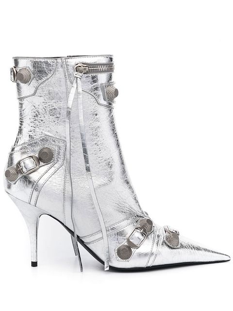 Balenciaga Cagole 90mm metallic ankle boots