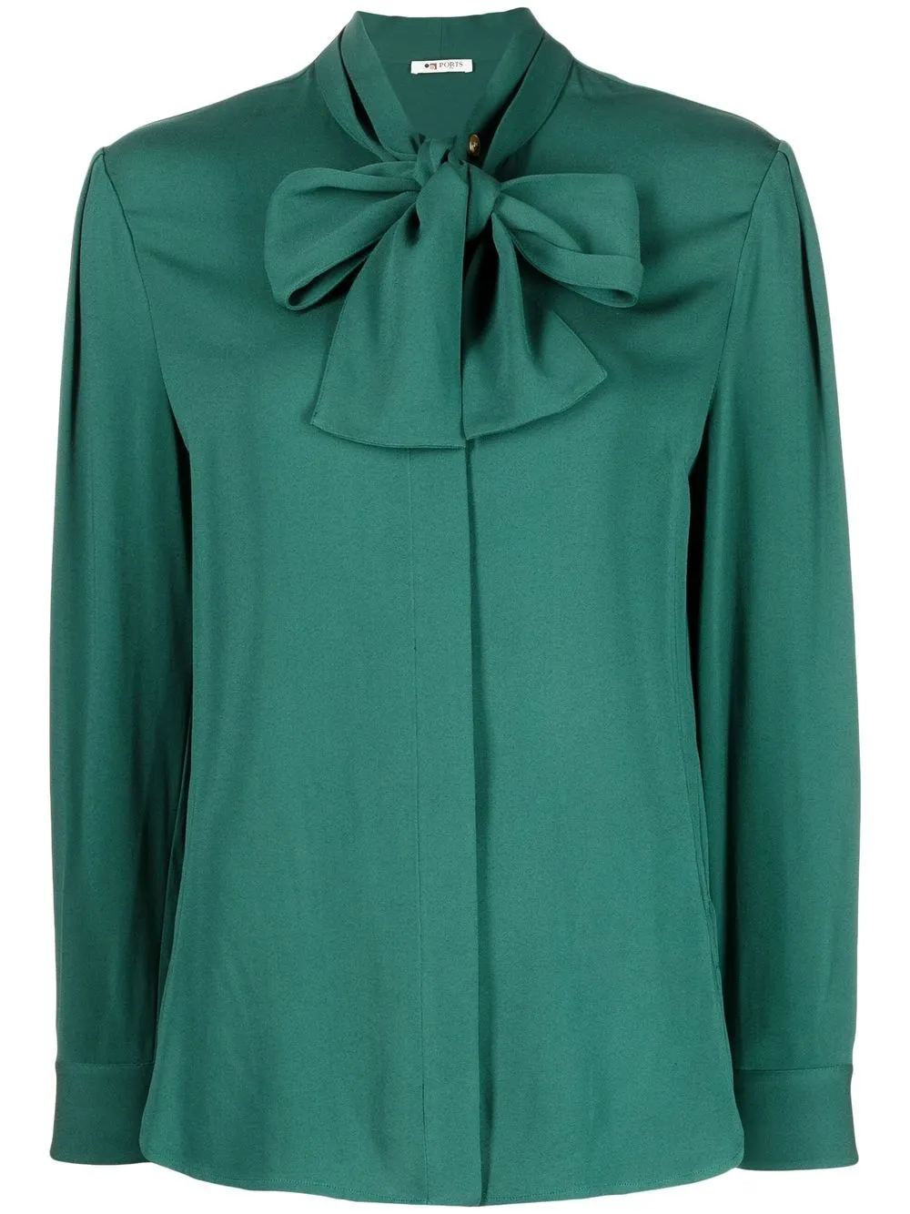 

Ports 1961 blusa con moño en el cuello - Verde