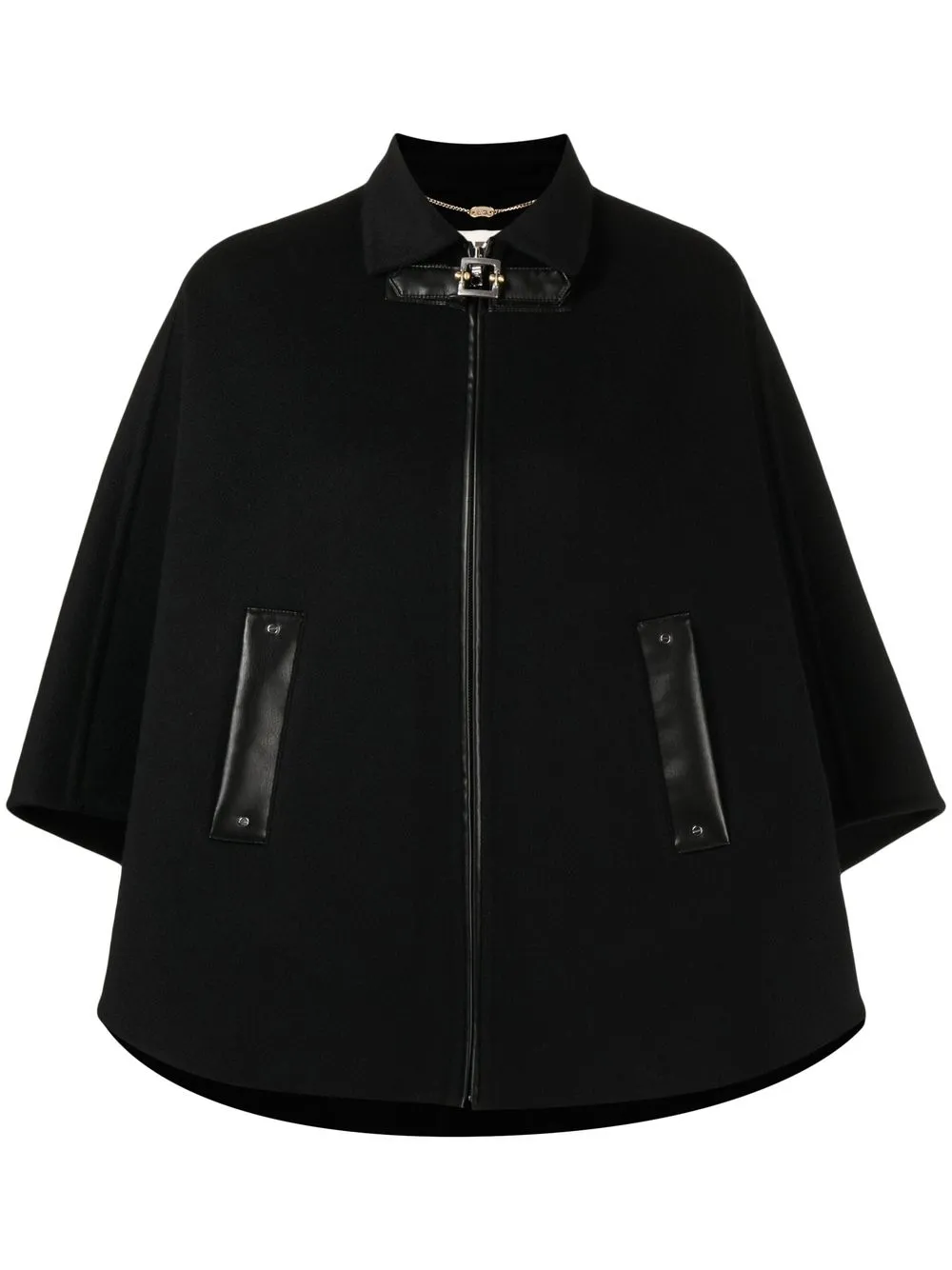 

Ports 1961 zip-up cashmere cape - Black