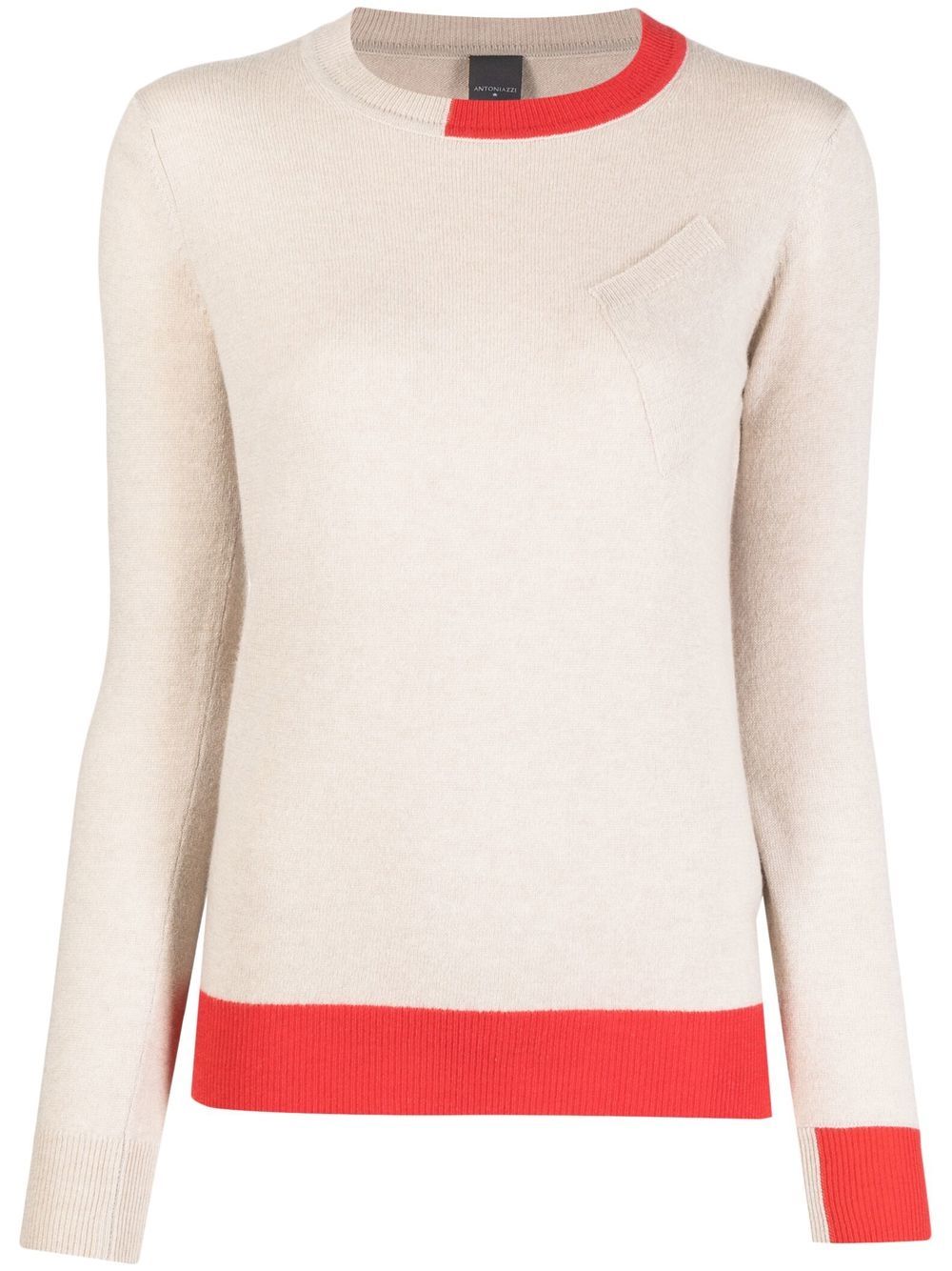 colour-block panel knit jumper