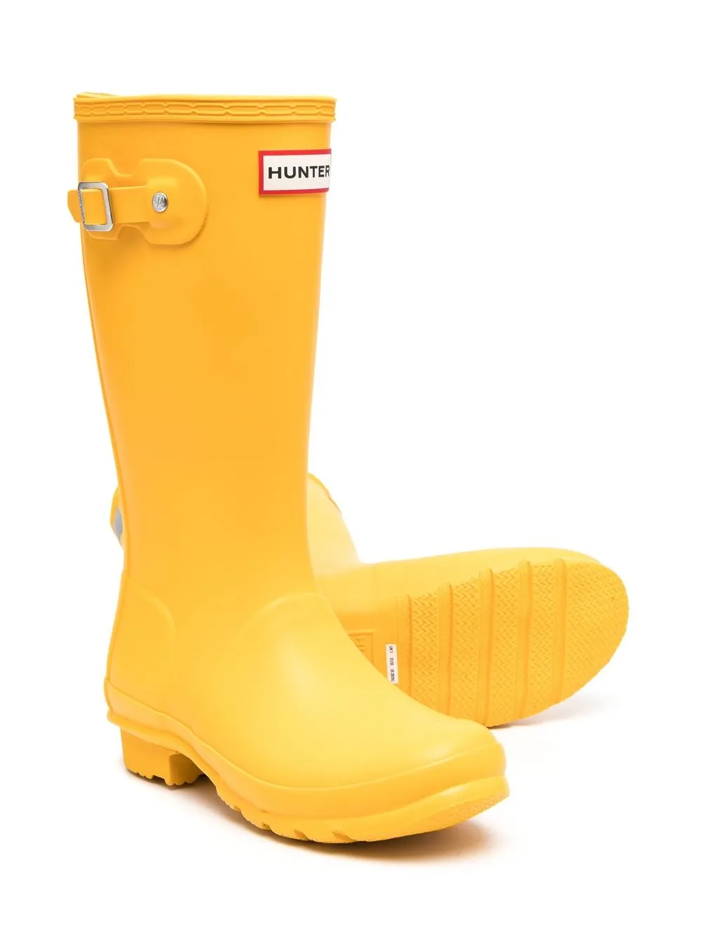 Hunter Kids Laarzen met logopatch - Geel