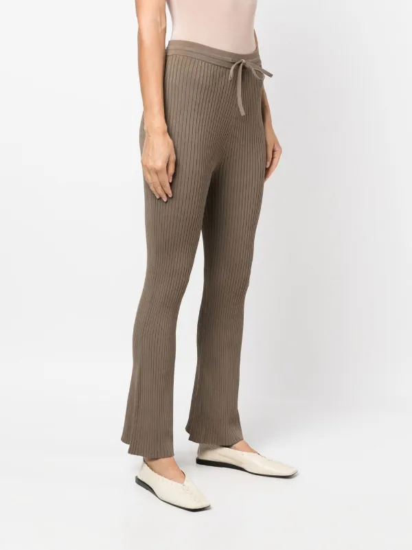 Ribbed on sale cropped trousers