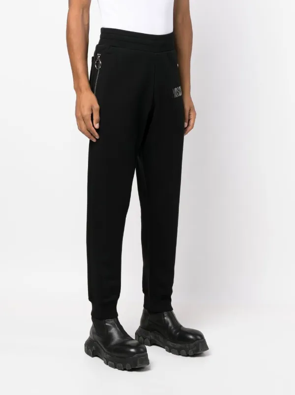 【送料&関税込】Moschino Cotton Pants Moschino slim-cut Track Pants | Black | FARFETCH