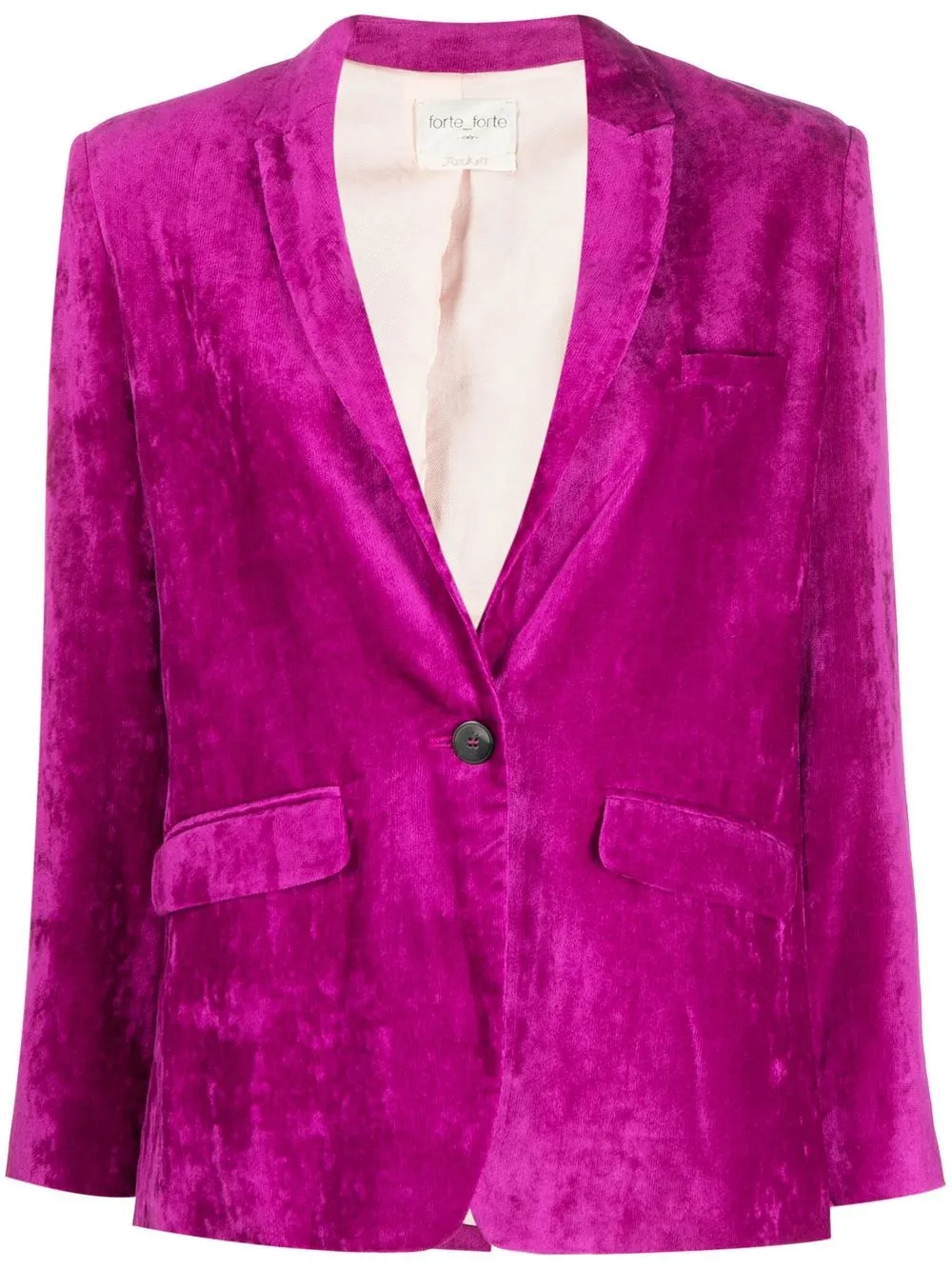 

Forte Forte blazer de terciopelo con botones - Rosado