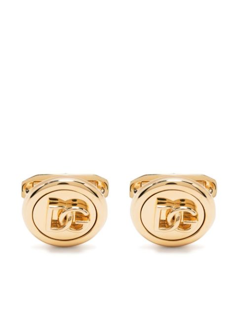 Dolce & Gabbana embossed-logo cufflinks