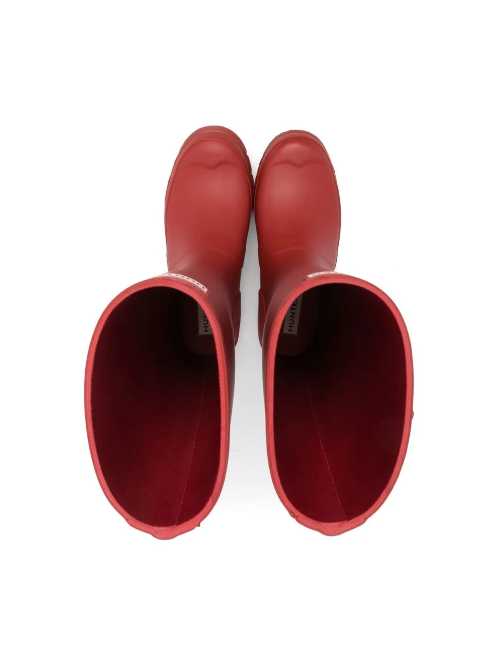 Hunter Kids Logo-patch Detail Boots - Red 