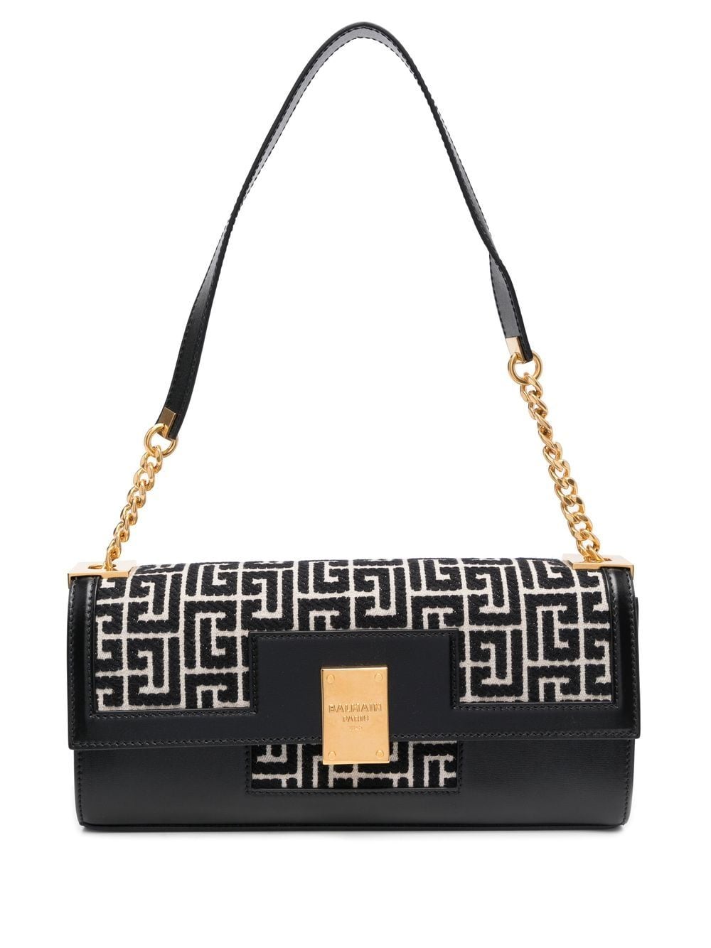 

Balmain tote con monograma en jacquard - Negro