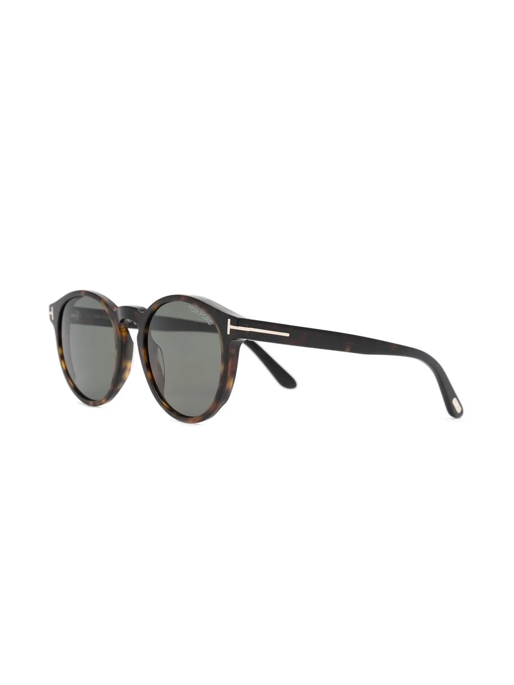 TOM FORD Eyewear Zonnebril met rond montuur - Bruin