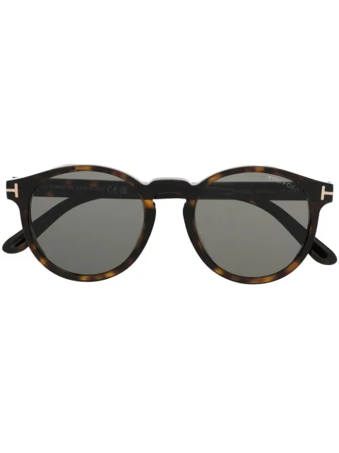 TOM FORD Eyewear tortoiseshell-effect round-frame sunglasses