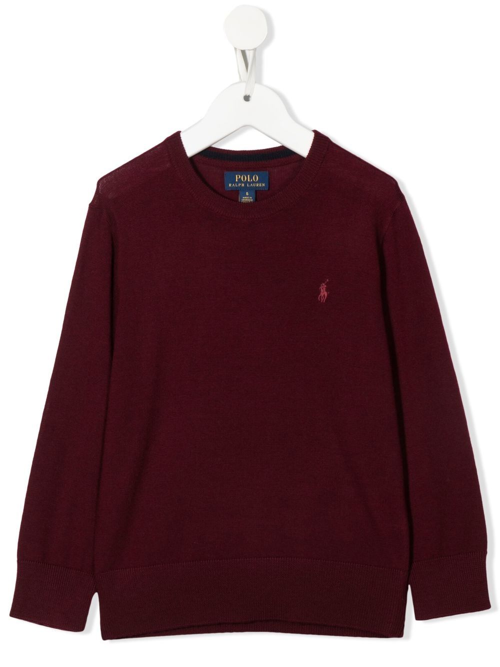 

Ralph Lauren Kids suéter con logo bordado - Rojo