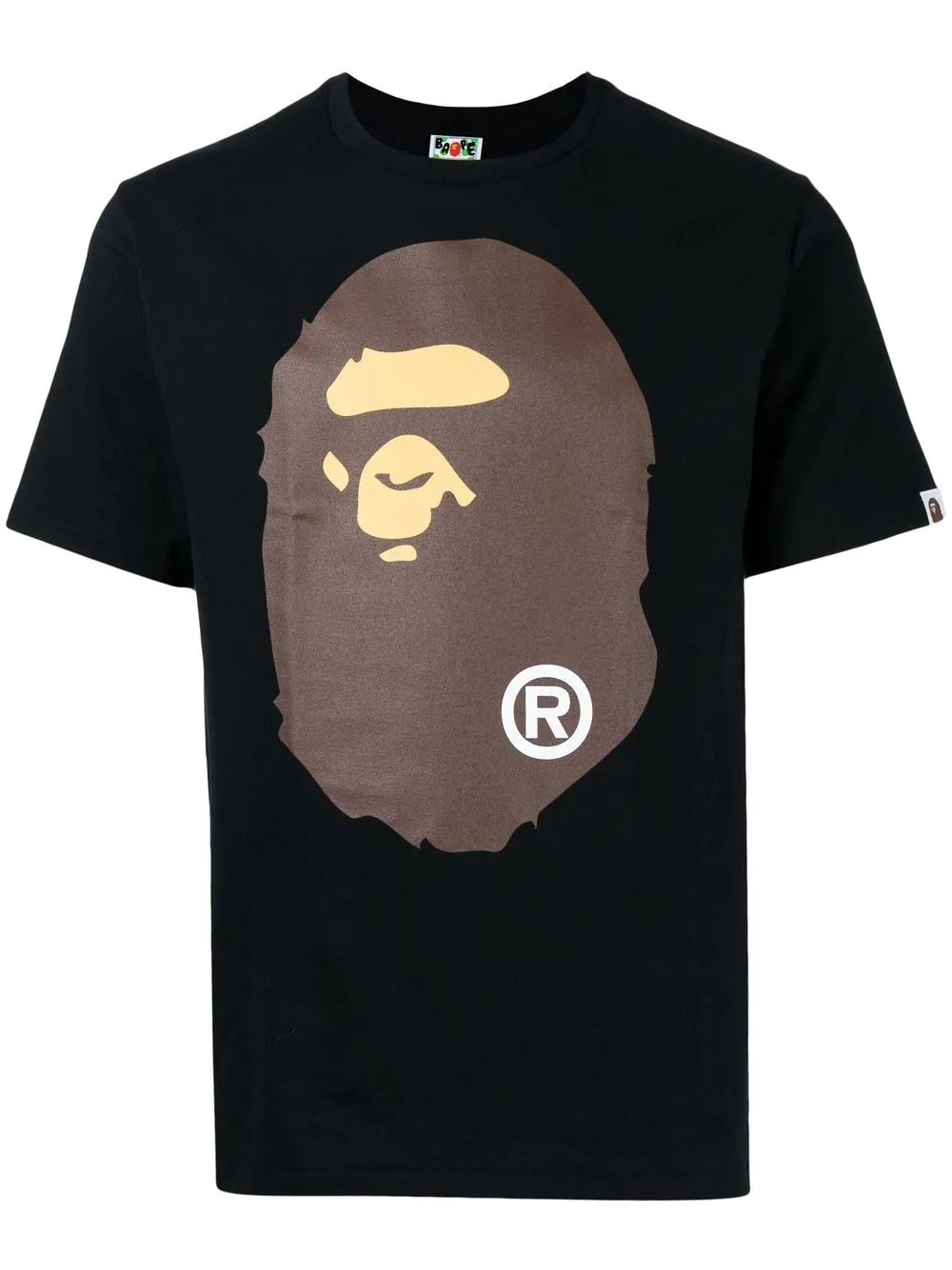 

A BATHING APE® playera con logo Gorilla - Negro