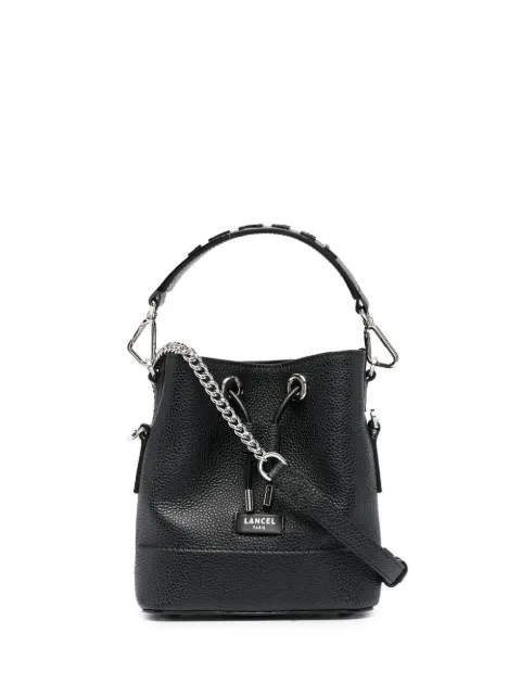 Lancel mini leather bucket bag